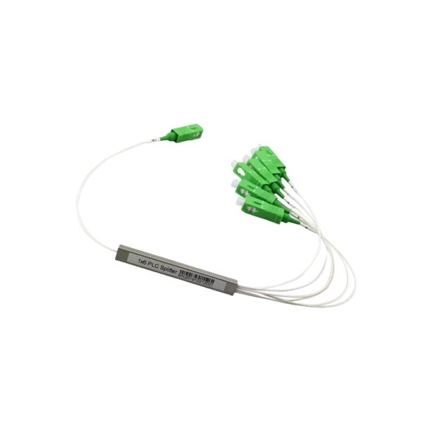 Splicing white wire to yellow fiber optic cable